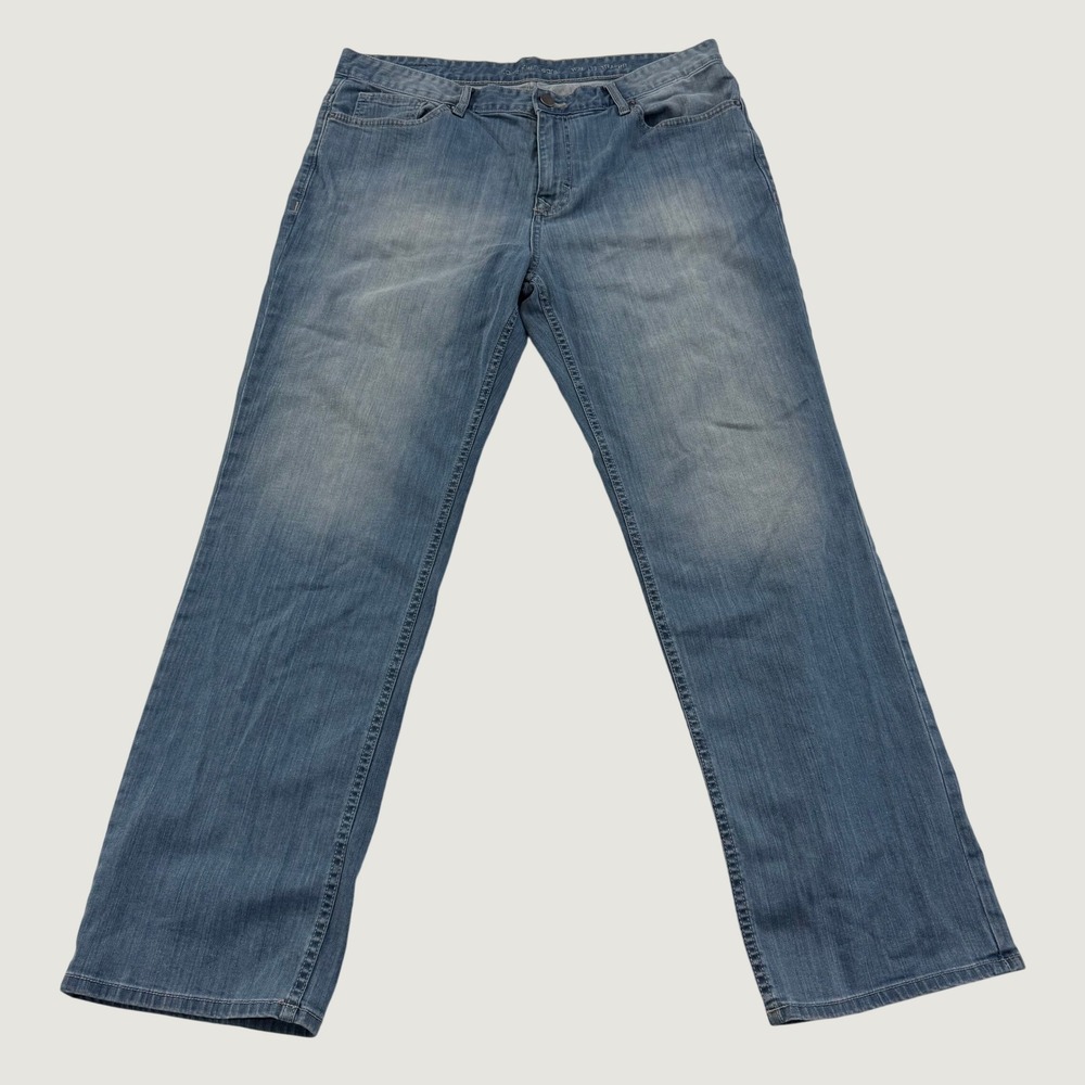 Calvin Klein Jeans Mens 38x32 Blue Straight Leg Denim Five Pocket Pants